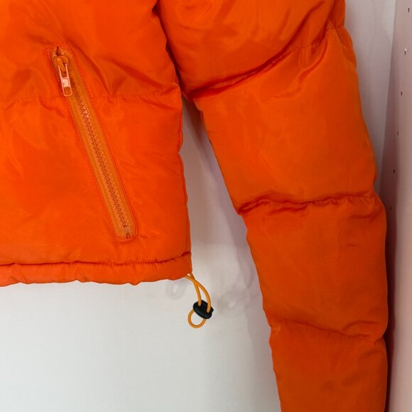 Orange Puffer Bubble Coat Jacket – Size Small - Picture 6 of 12